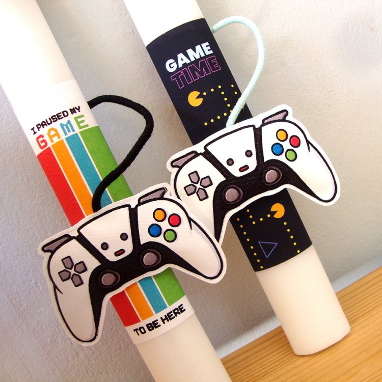 Λαμπάδα Video Game (Μαύρη)