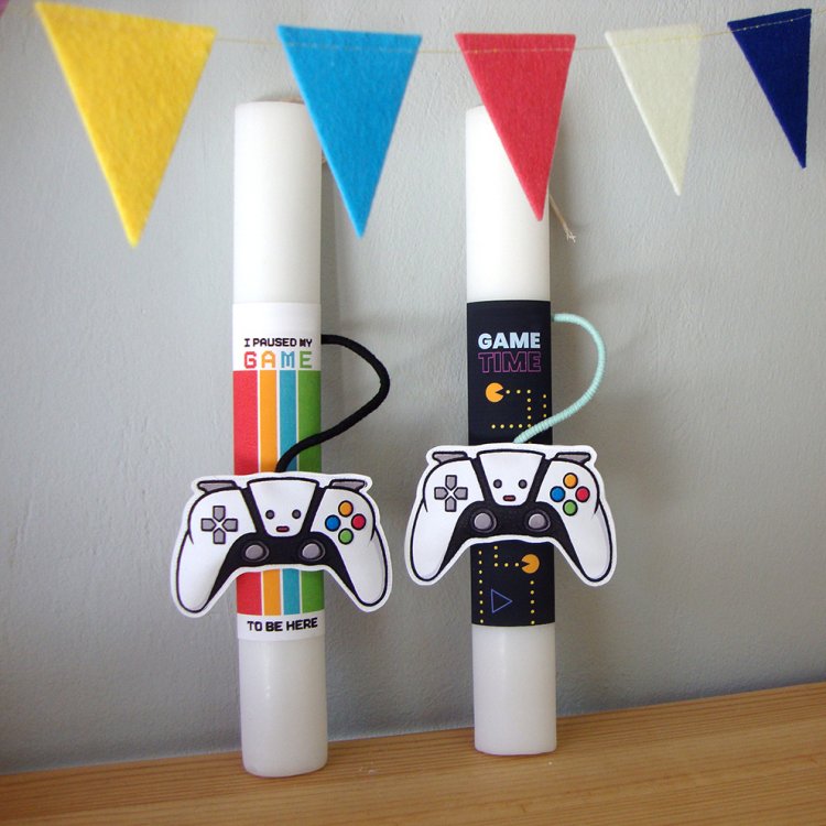 Λαμπάδα Video Game (Μαύρη)