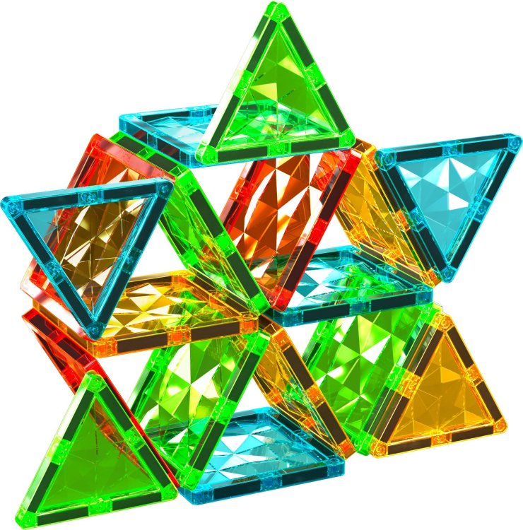 Geomag - Magnetic Tiles Gems 60pcs