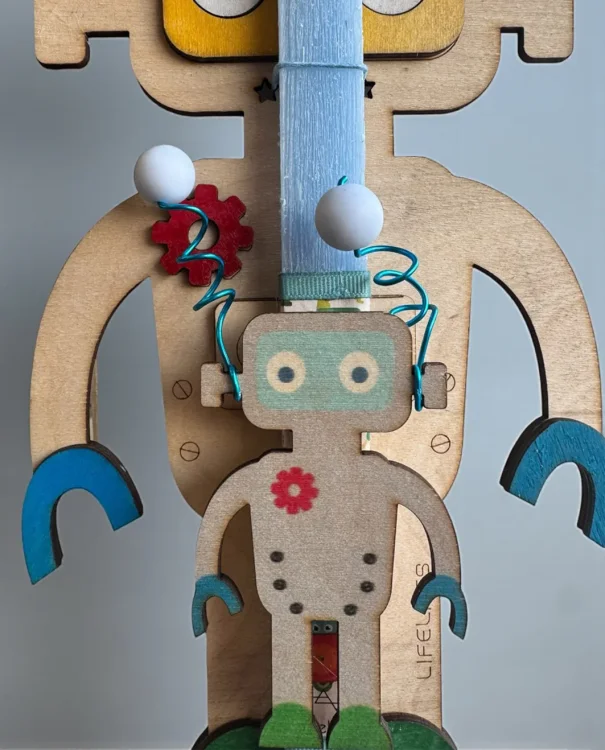 Λαμπάδα Πολύχρωμο Ρομπότ