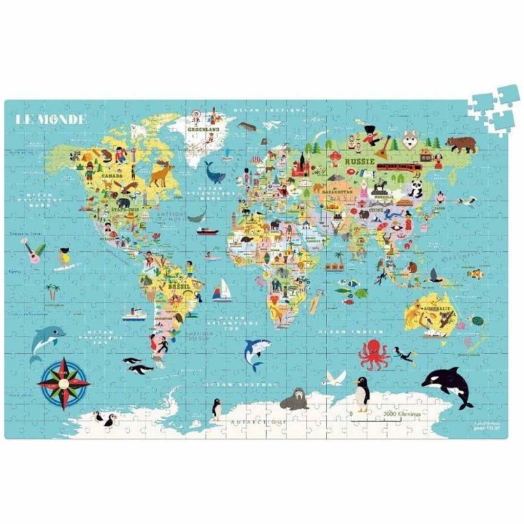 Vilac - Puzzle Παγκόσμιος Χάρτης 500τεμ