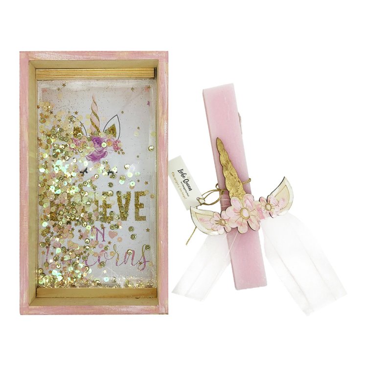 Λαμπάδα Μονόκερος Σετ Κάδρο