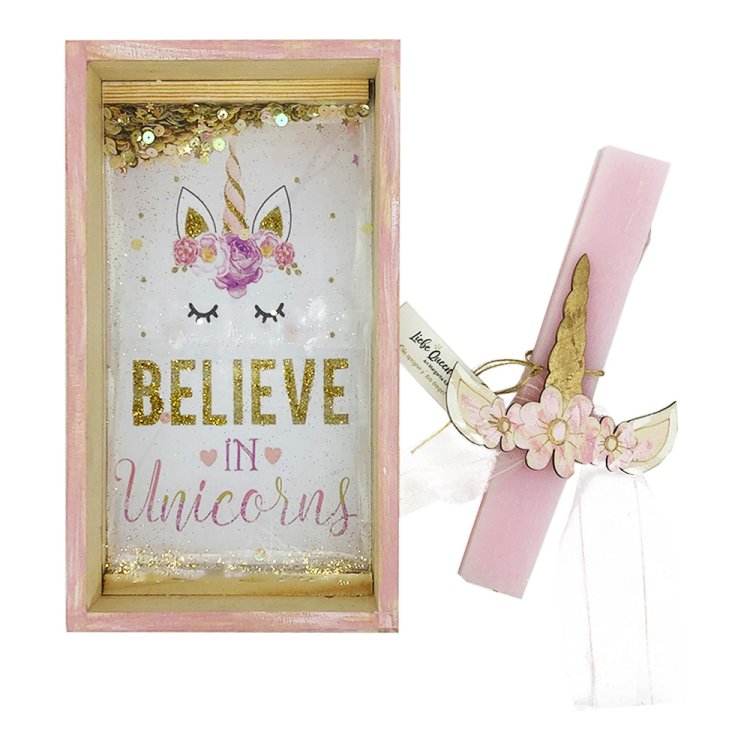 Λαμπάδα Μονόκερος Σετ Κάδρο