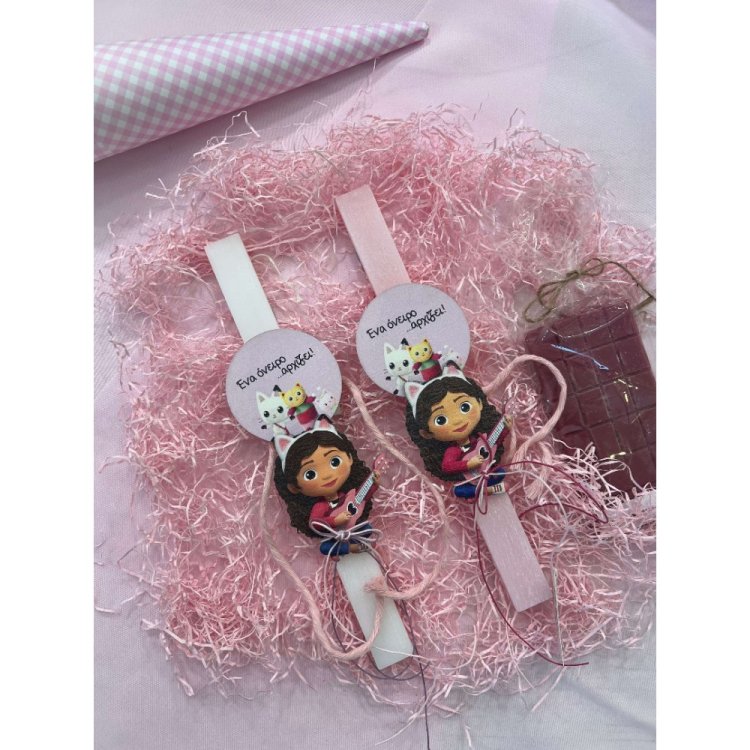 Λαμπάδα Κοριτσάκι Γατούλα Με Κιθάρα