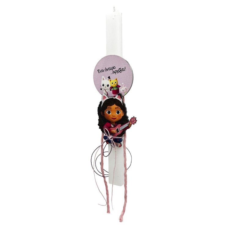 Λαμπάδα Κοριτσάκι Γατούλα Με Κιθάρα