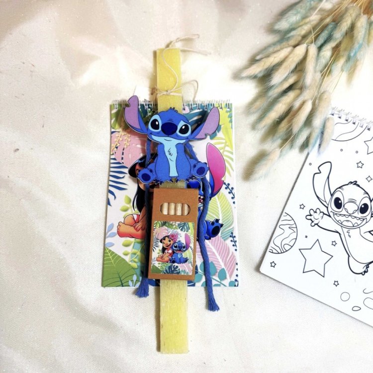 Λαμπάδα Stich Με Σετ Ζωγραφικής