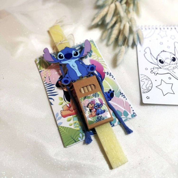 Λαμπάδα Stich Με Σετ Ζωγραφικής