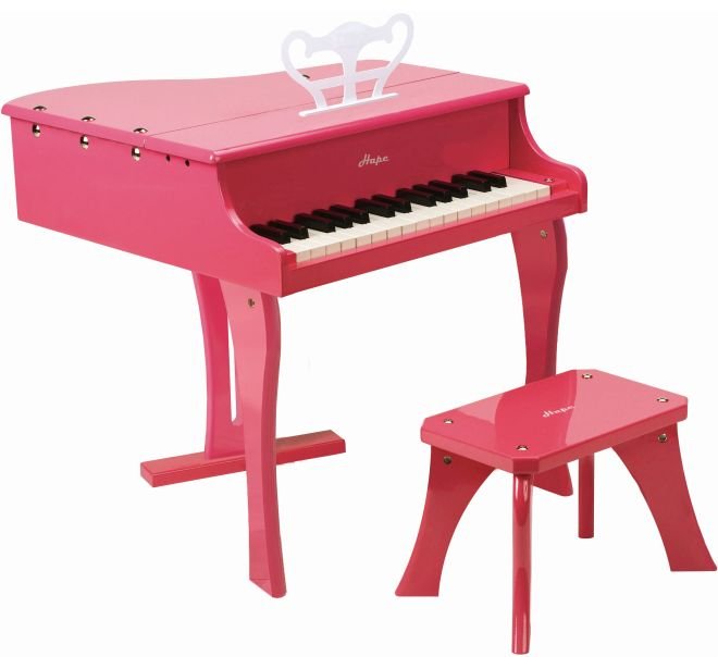 Hape - Το Μεγάλο Μου Πιάνο Με 30 Πλήκτρα & Καρεκλάκι (Ροζ)