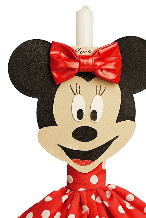 Λαμπάδα Minnie Κόκκινη Με Αποσπώμενη Φίγούρα