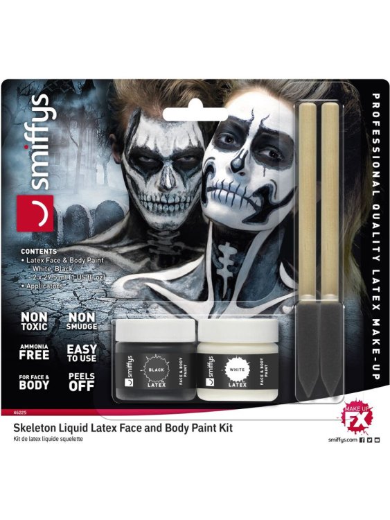 Αποκριάτικο Μακιγιάζ Make-Up FX - Skeleton Liquid Latex Kit