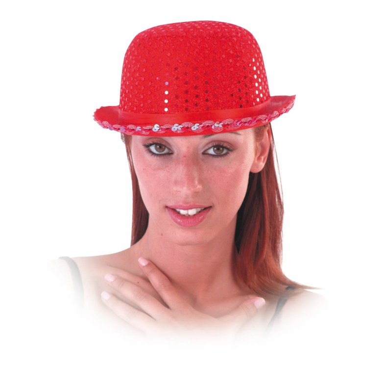 Αποκριάτικο Αξεσουάρ Καπέλο Σαρλώ Κόκκινο