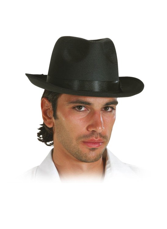 Αποκριάτικο Αξεσουάρ Καπέλο Αλ Καπόνε Μαύρο
