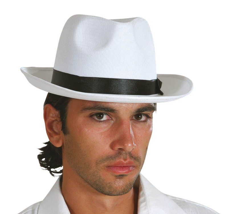 Αποκριάτικο Αξεσουάρ Καπέλο Αλ Καπόνε Λευκό
