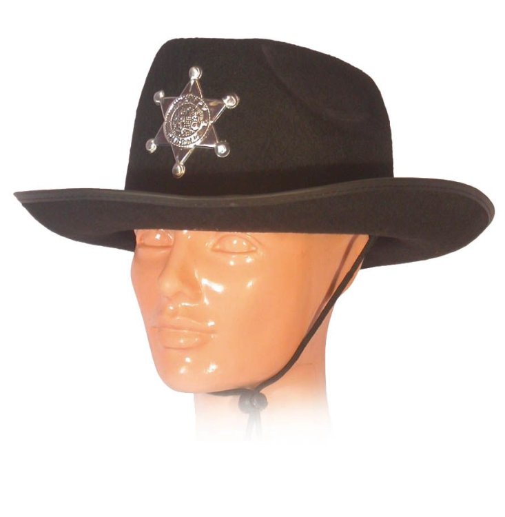 Αποκριάτικο Αξεσουάρ Καπέλο Σερίφη Μαύρο