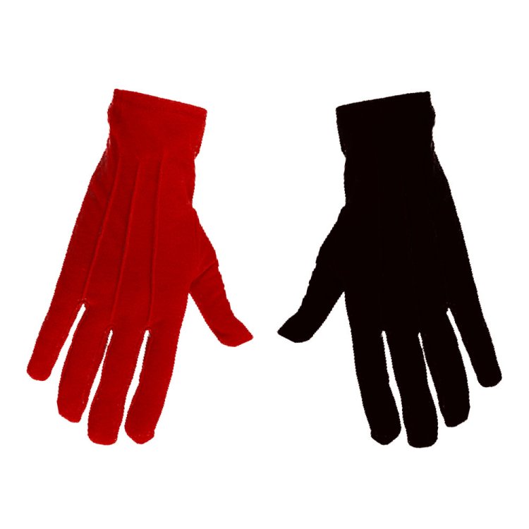 Αποκριάτικο Αξεσουάρ Γάντια Μαύρο-Κόκκινο