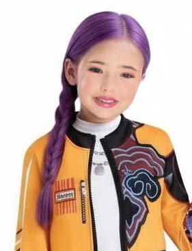 Αποκριάτικο Αξεσουάρ Περούκα K-Pop Star Μωβ