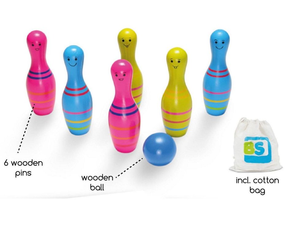 Bs Toys – Ξύλινο bowling για παιδιά