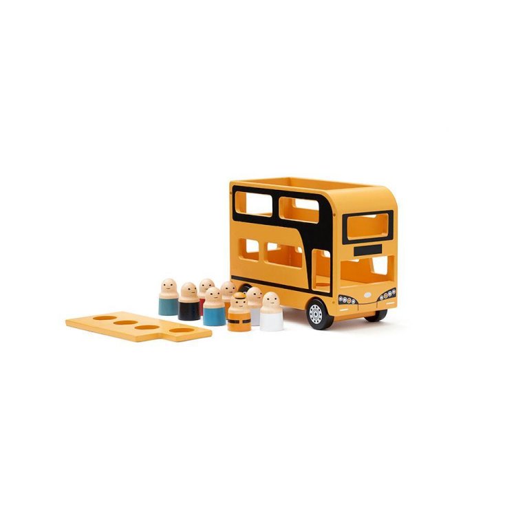 KIDS CONCEPT. Ξύλινο double decker λεωφορείο με φιγούρες AIDEN