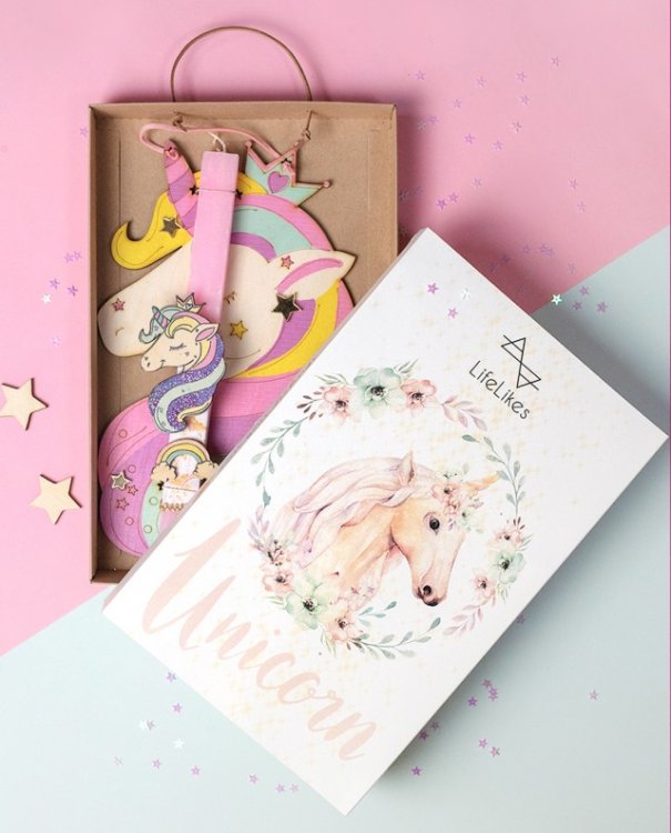 Λαμπάδα Unicorn ζωγραφιστό