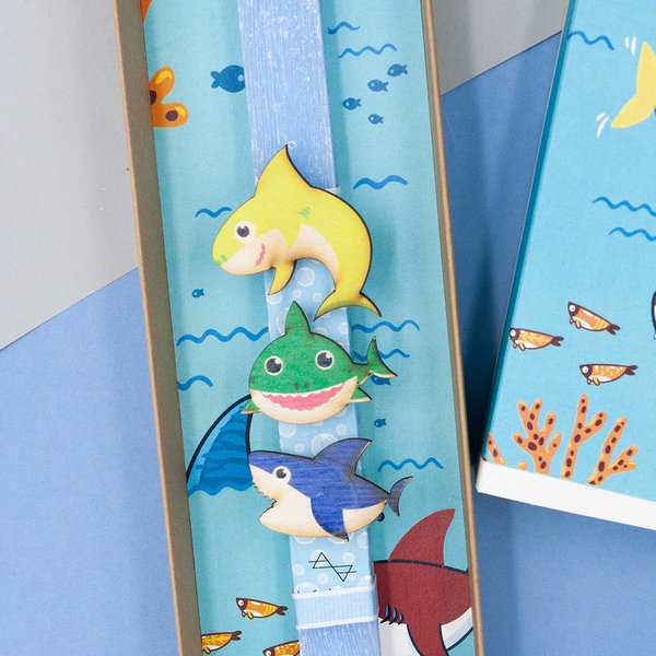 Λαμπάδα Καρχαρίες σε κουτί