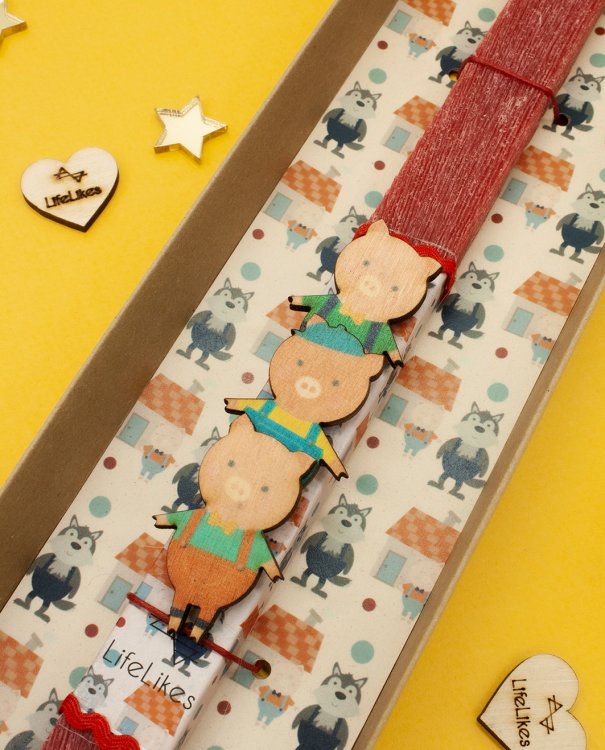 Λαμπάδα 'Τρία Γουρουνάκια' Σε Κουτί