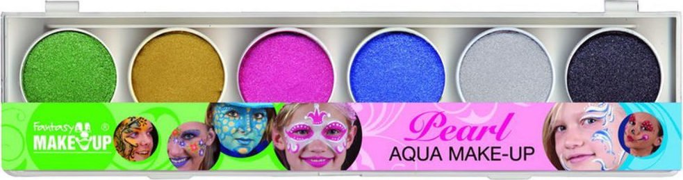 Παλέτα 6 Aqua Περλέ Χρωμάτων Face Painting