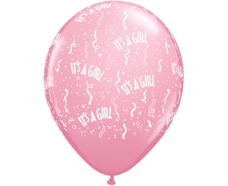 Μπαλόνια 11" Its A Girl - A- Round Pink /50 τεμ