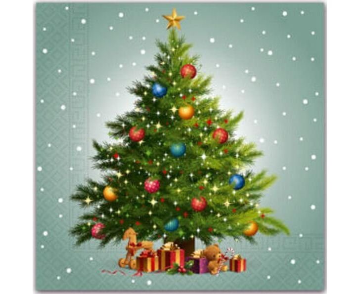 Χαρτοπετσέτες Φαγητού Χριστουγεννιάτικο Δέντρο / 20 τεμ