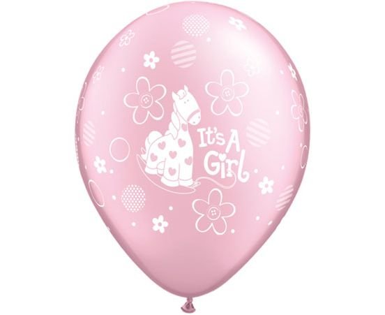 Μπαλόνια Λάτεξ 11" Its A Girl Soft Pony Prl Pink /25 τεμ