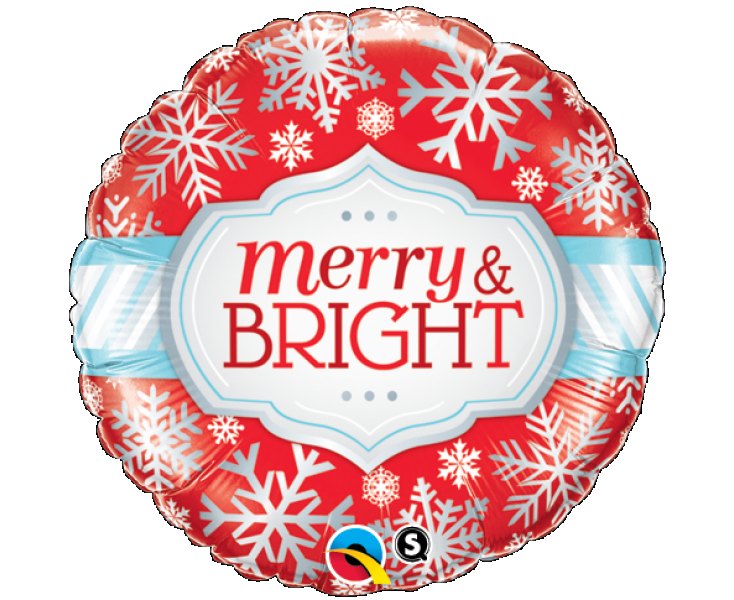 Μπαλόνι Φοιλ 18" Στρογγυλό Merry & Bright Snowflakes