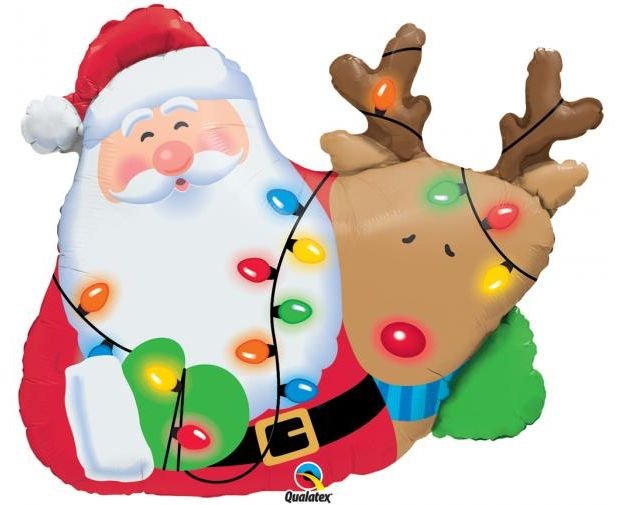 Μπαλόνι Φοιλ Σχήμα 36" Santa & Rudolf - Άγιος Βασίλης - Τάρανδος