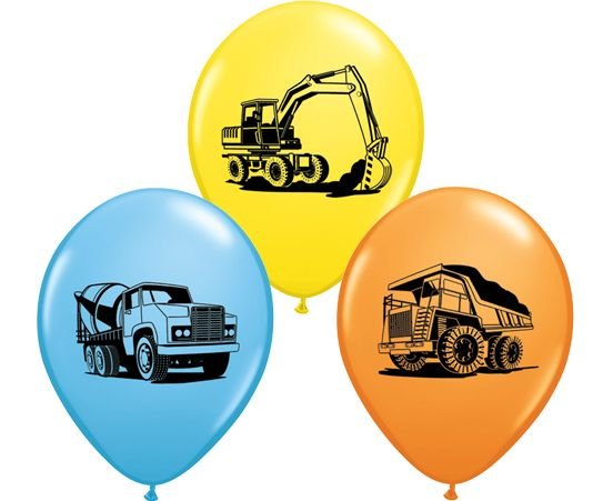 Μπαλόνια 11" Construction Trucks Assortment /25 τεμ