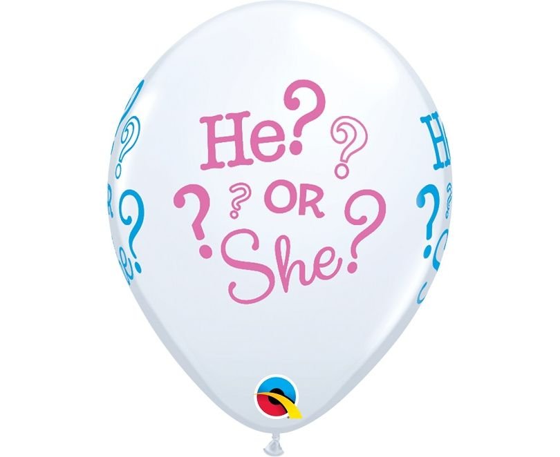 Μπαλόνια Λάτεξ 11" Gender Reveal He or She ? / 25 τεμ