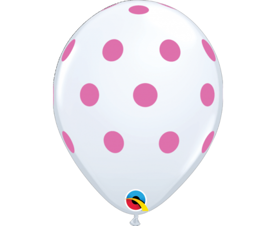 Μπαλόνια Λάτεξ 11" Big Polka Dots Pink /25 τεμ