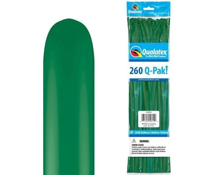 Μπαλόνια Κατασκευής 260 Q Πράσινο /50 τεμ Q-Pak