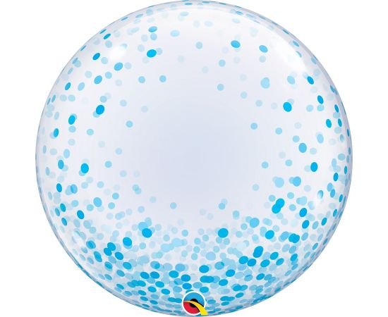 Deco Bubble 24" Blue Confetti Dots