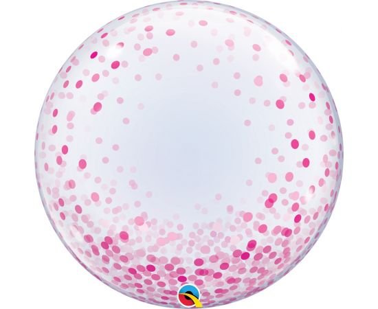 Deco Bubble 24" Pink Confetti Dots