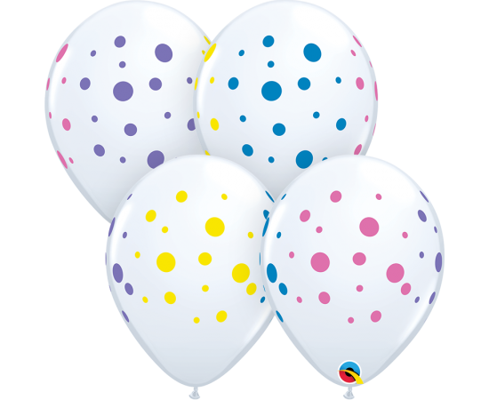 Μπαλόνια Λάτεξ 11" Colorful Dots Assortment / 50 τεμ
