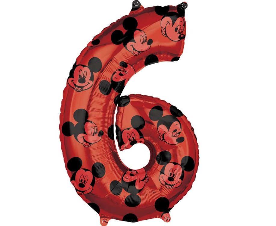 Μπαλόνι Φοιλ 26" Νούμερο "6" Mickey Mouse Forever