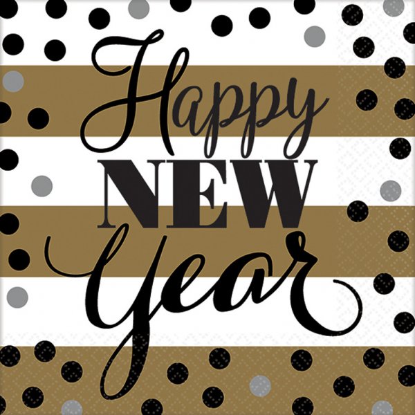 Χαρτοπετσέτες γλυκού Golden New Year /16 τεμ