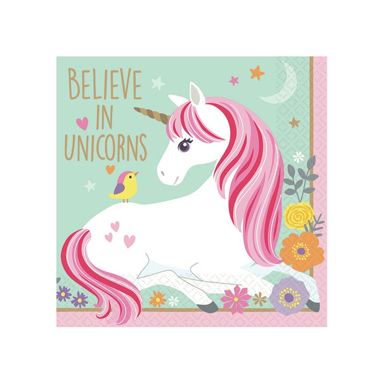 Χαρτοπετσέτες γλυκού 25εκ. Magical Unicorn /16 τεμ