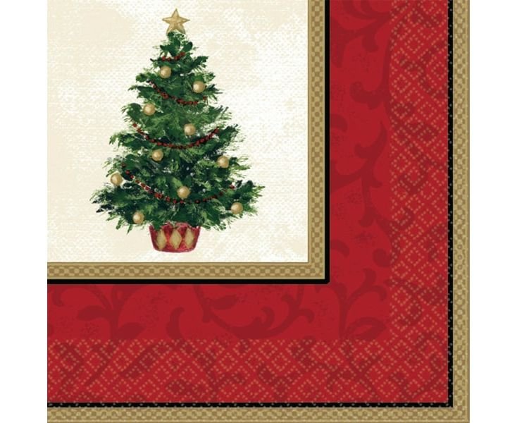 Χαρτοπετσέτες φαγητού 33εκ Christmas Tree /16 τεμ