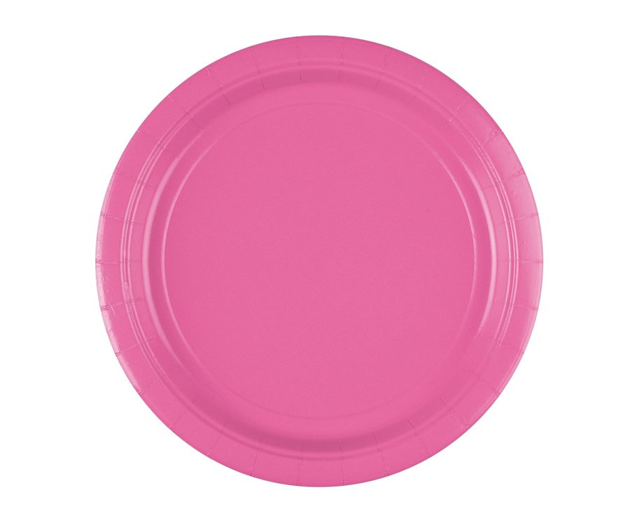 Πιάτα χάρτινα 23εκ Bright Pink /8 τεμ