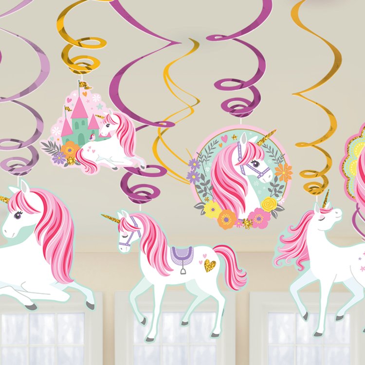 Κρεμαστά Διακοσμητικά Magical Unicorn /12 τεμ