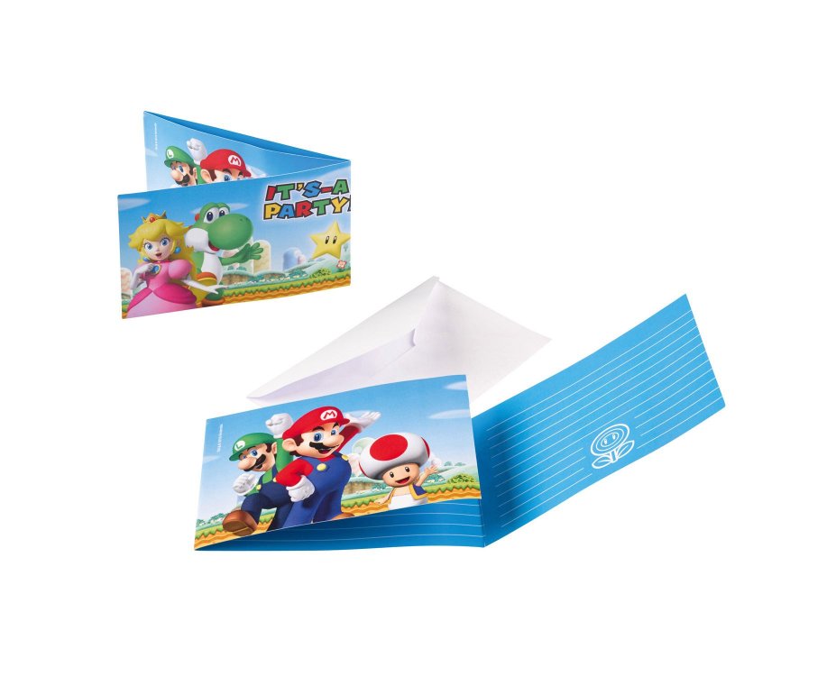 Προσκλήσεις με Φακέλους Super Mario / 8 τεμ
