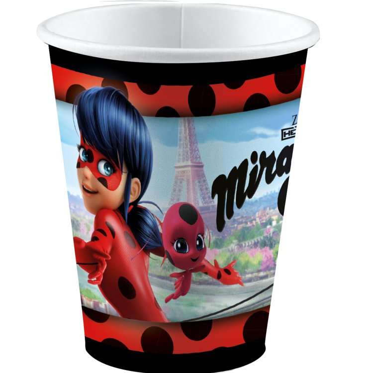 Ποτήρια χάρτινα 250ml Miraculous LadyBug