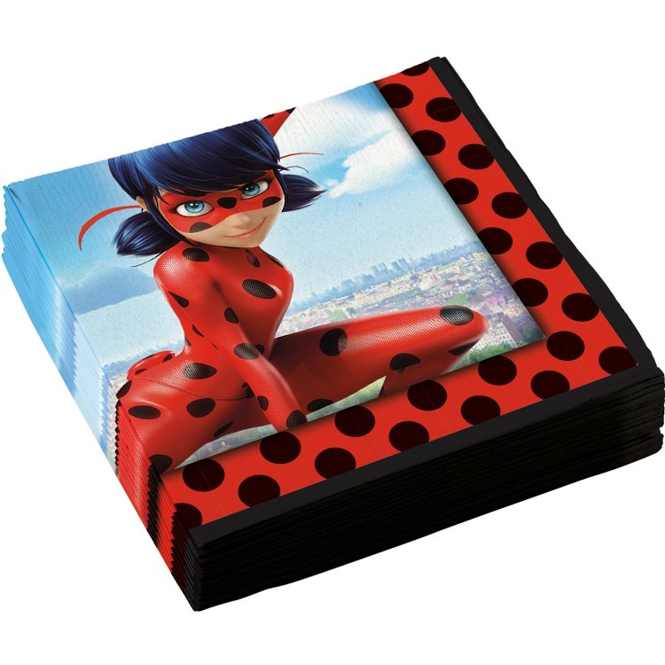 Χαρτοπετσέτες φαγητού 33εκ Miraculous Ladybug /20 τεμ