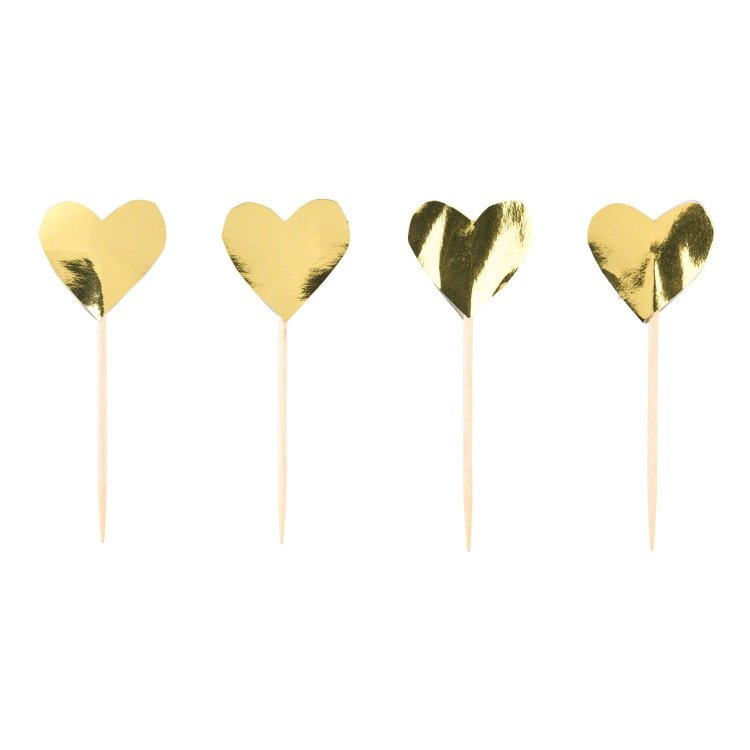 Οδοντογλυφίδες Χρυσή Καρδιά 6.5 εκ / 24 τεμ - Everyday Love