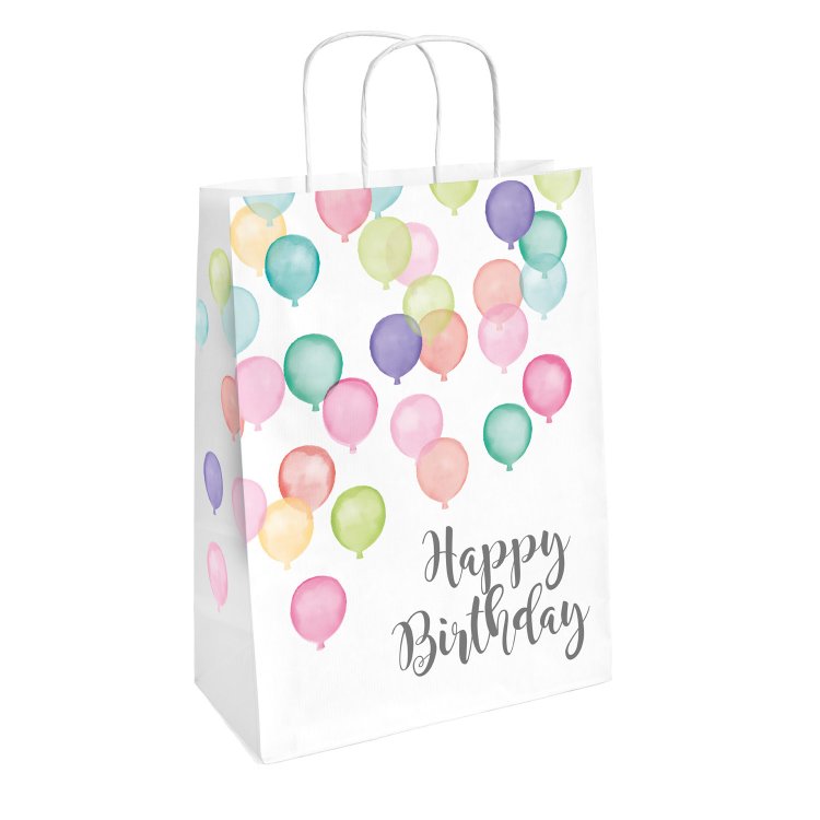 Χάρτινες Σακούλες Happy Birthday Pastel 2 τεμ