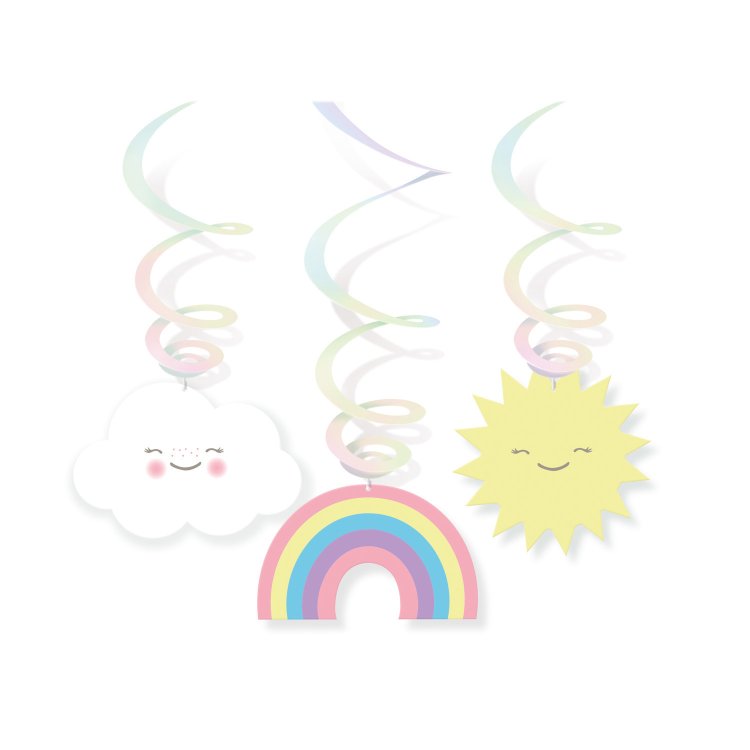 Κρεμαστά Διακοσμητικά Rainbow & Cloud /6 τεμ